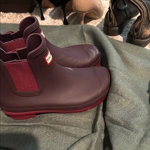 Hunter Red Rain & Snow Boots with Ankle-High Design
